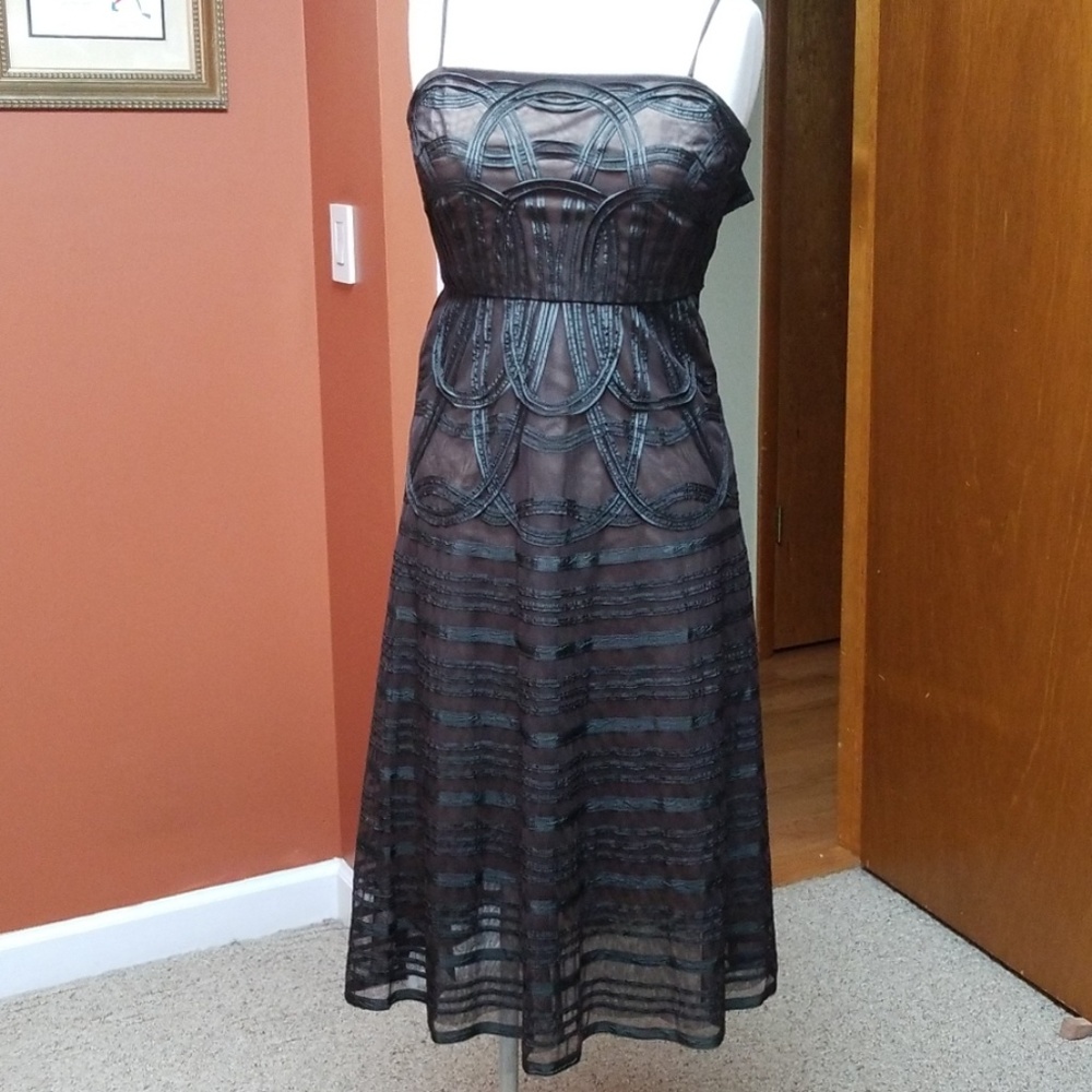 BCBGMAXAZRIA brown/ black prom dress